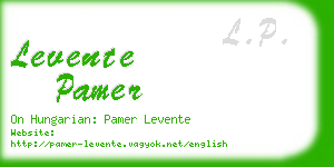 levente pamer business card